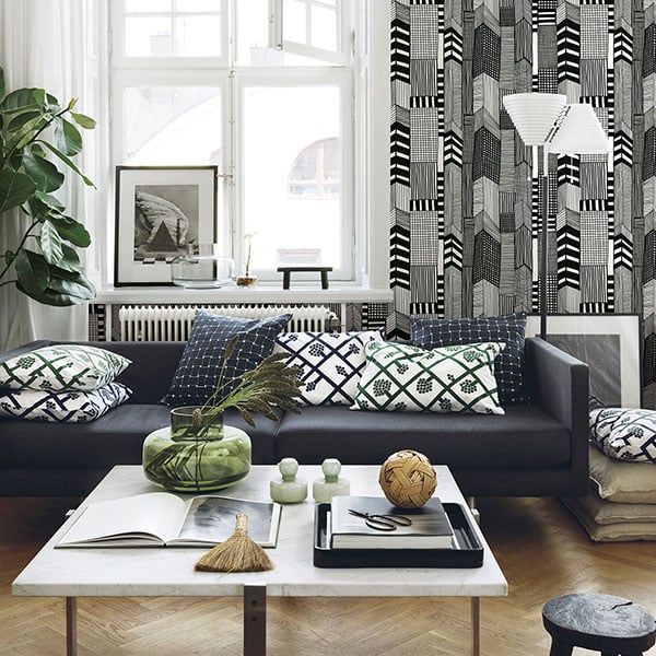 Galerie Wallpaper Product code: 14111R - Marimekko 5 Wallpaper Collection - Black White Colours -  