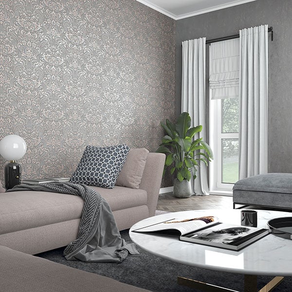 Galerie Wallpaper Product code: 32604R - City Glam Wallpaper Collection - Rose Gold Grey Colours -  