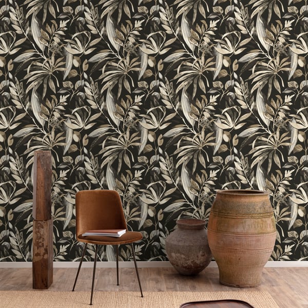 Galerie Wallpaper Product code: A71203_2 - Karuna Wallpaper Collection - Black Colours -  