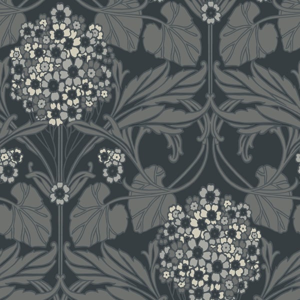 Galerie Wallpaper Product code: ET12120 - Arts and Crafts Wallpaper Collection - Black Grey White Colours -  