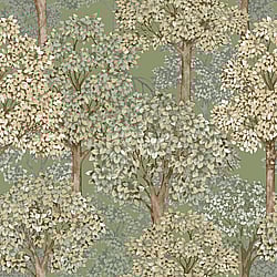 Galerie Wallcoverings Product Code 12322 - Little Explorers 2 Wallpaper Collection - Green Colours - For a fresh way to bring a bit more nature into your interior decor, bring home a lush, leafy wallpaper like this botanical design. This cottage style pattern is intricate with a full, lush appearance and comes in a beautiful palette of pink, green and soft blue shades. Cottage Tree makes for an eye-pleasing accent wall in a relaxing bedroom, neutral living space, Boho bathroom, or chilled-out dining room. It pairs perfectly with neutral tones, warm lighting, and natural materials like bamboo and rattan. Design
