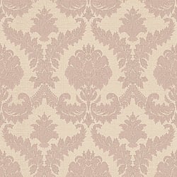 Galerie Wallcoverings Product Code 25724 - Cottage Chic Wallpaper Collection - Pink Colours - A traditional damask on a woven effect background, giving a classical, formal edge to any interior scheme Design