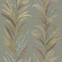 Galerie Wallcoverings Product Code 35908 - Ornamenta Wallpaper Collection - Grey Bronze Colours - Leaf Flourish Design