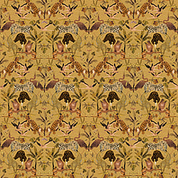 Galerie Wallcoverings Product Code DW2002 - Designer Walls Wallpaper Collection - Ochre Colours - Magic Animals Design
