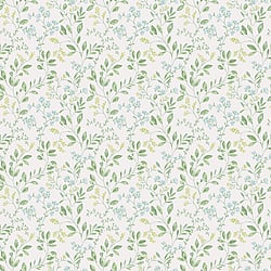 Galerie Wallcoverings Product Code G45457 - Just Kitchens Wallpaper Collection - Green Blue Colours - Spring Leaf Trail Design