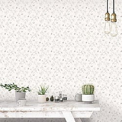 Galerie Wallcoverings Product Code: G67853 - Miniatures 2 Wallpaper Collection Galerie Wallcoverings Product Code G67853 - Miniatures 2 Wallpaper Collection - White Pink Grey Colours - Small Floral Butterfly Dragonfly Design