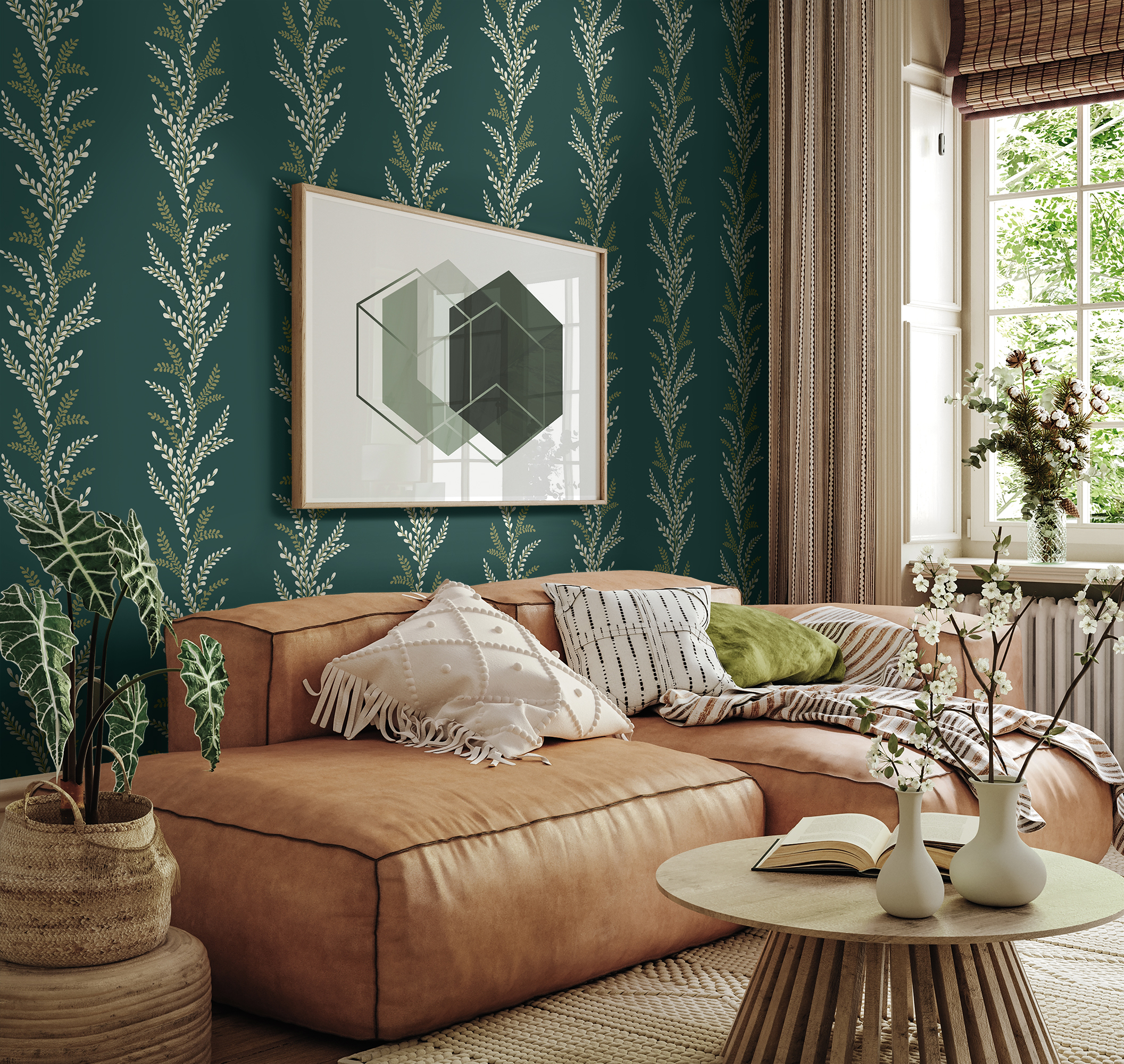 Galerie Wallcoverings Product Code TJ40514 - Mulberry Tree Wallpaper Collection - Green Colours - Exbury Design