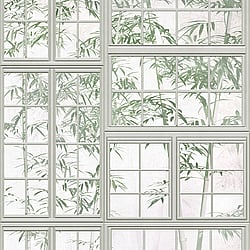 Galerie Wallcoverings Product Code WH45214M - Welcome Home Murals Wallpaper Collection - Cream, Grey, Green Colours - Bamboo View Design