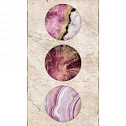 Galerie Wallcoverings Product Code WH45219M - Welcome Home Murals Wallpaper Collection - Beige, Pink, Black Colours - Marble Eclipse - Crimson Veil Design