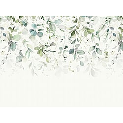 Galerie Wallcoverings Product Code WH45265M - Welcome Home Murals Wallpaper Collection - Blue, Green, White Colours - Hanging Eucalyptus Garden Design