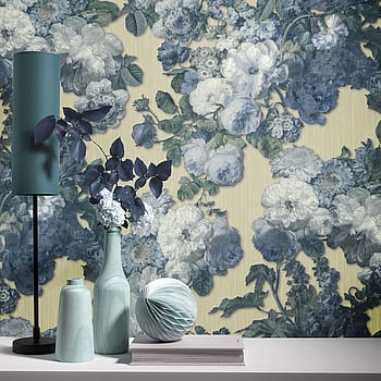 Galerie Wallcoverings Product Code 10153-02 - ELLE Decoration Wallpaper Collection - Teal Light Gold Colours -  