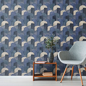 Galerie Wallcoverings Product Code 10155-08 - ELLE Decoration Wallpaper Collection - Blue Teal Beige Colours -  