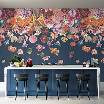 Galerie Wallcoverings Product Code 18005 - Tropical Wallpaper Collection - Blueberry Colours -  