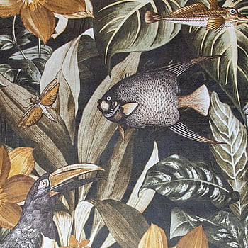 Galerie Wallcoverings Product Code 26746 - Tropical Wallpaper Collection - Walnut Colours -  