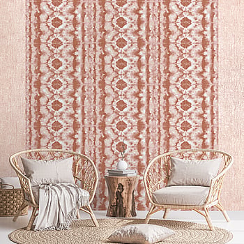 Galerie Wallcoverings Product Code 26792 - Crafted Wallpaper Collection - Pink Red White Gold Colours -  