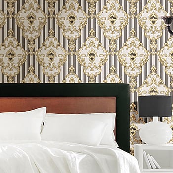 Galerie Wallcoverings Product Code 4603 - Italian Glamour Wallpaper Collection - Black Beige Colours -  