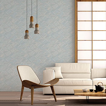 Galerie Wallcoverings Product Code 7356 - Evergreen Wallpaper Collection - Blue Beige Colours -  