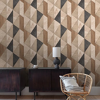 Galerie Wallcoverings Product Code A65103 - Arcadia Wallpaper Collection - Brown Colours -  