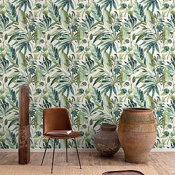 Galerie Wallcoverings Product Code A71201 - Karuna Wallpaper Collection - Green Colours -  