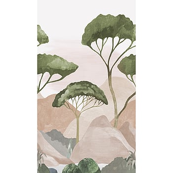 Galerie Wallcoverings Product Code A77401 - One Roll One Motif II Wallpaper Collection - Green Colours -  