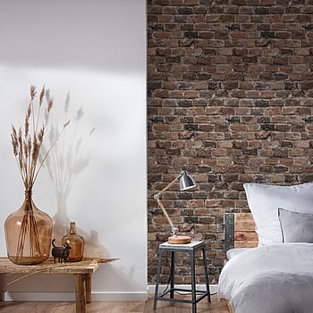Galerie Wallcoverings Product Code BB51116 - Bricks And More Wallpaper Collection - Brown Grey Colours -  