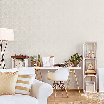 Galerie Wallcoverings Product Code CI38211 - Classic Silks 4 Wallpaper Collection - White Opaque Colours -  