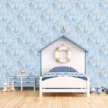 Galerie Wallcoverings Product Code G78388 - Tiny Tots 2 Wallpaper Collection - Blues Purple Glitter Colours -  