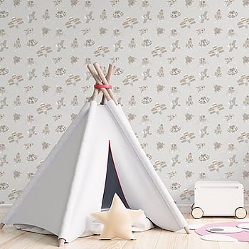 Galerie Wallcoverings Product Code G78412 - Tiny Tots 2 Wallpaper Collection - Greige Tan Glitter Colours -  