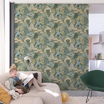 Galerie Wallcoverings Product Code LD2113 - Little Dreamers Wallpaper Collection - Green Colours -  