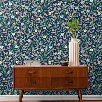 Galerie Wallcoverings Product Code TJ40812 - Mulberry Tree Wallpaper Collection - Blue Colours -  